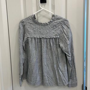 Zara pearl blouse.